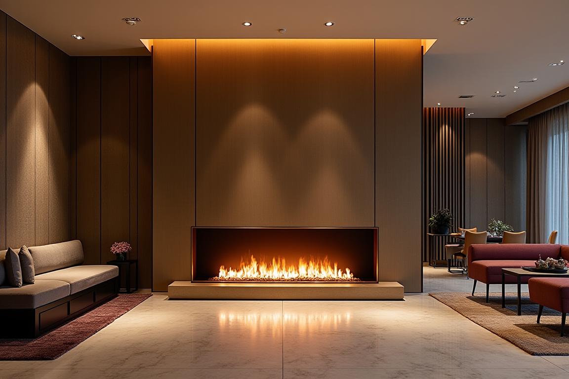 Camino per hotel boutique nella lobby con design elegante